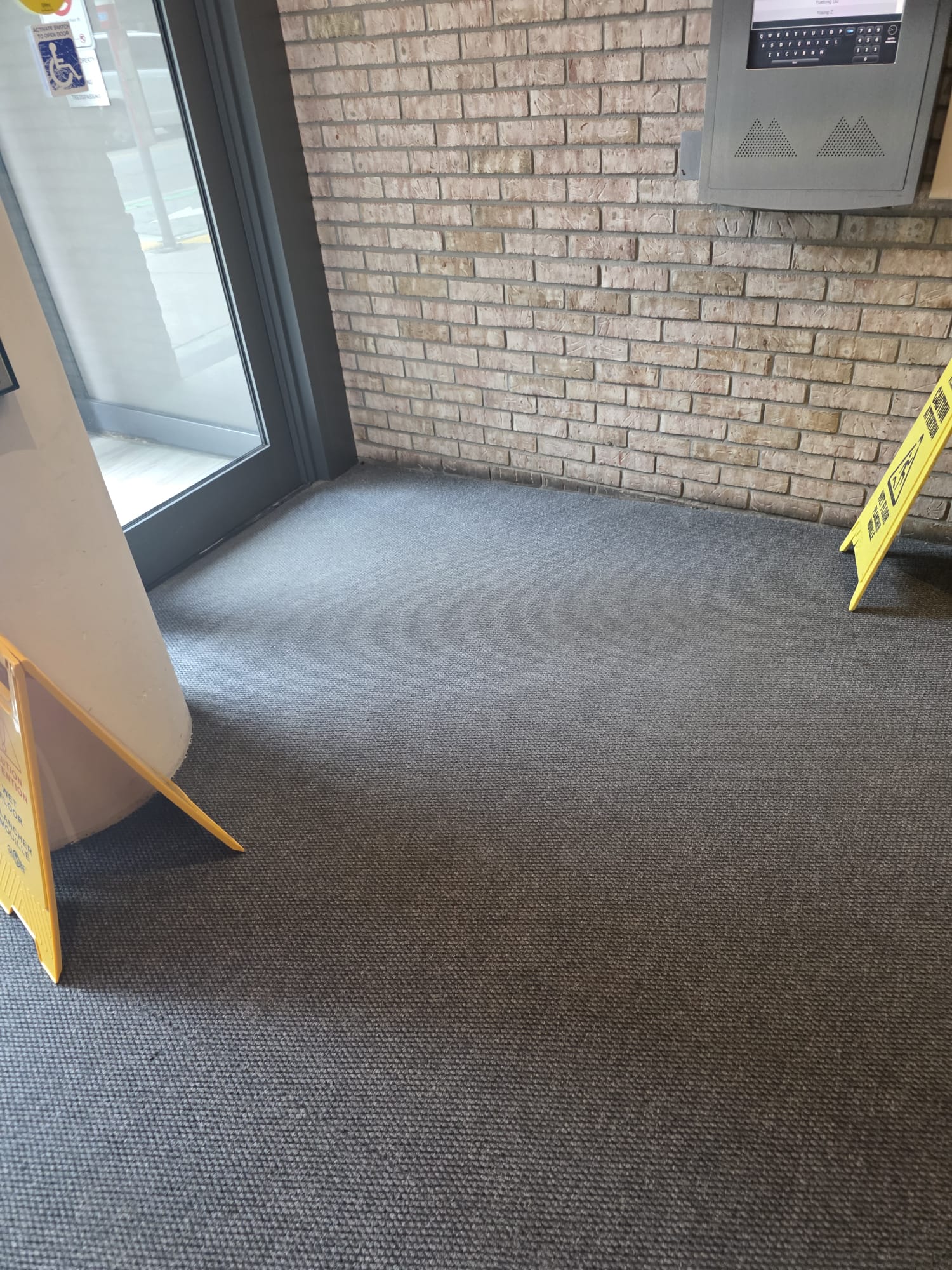 Clean carpet after steam cleaning