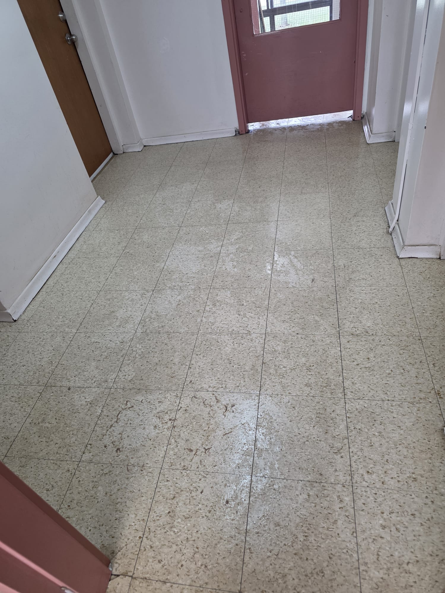 Before: Floor Strip & Wax
