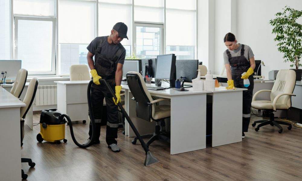 Professional cleaning team